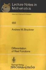 LECTURE NOTES IN MATHEMATICS 659 DIFFERENTIATION OF REAL FUNCTIONS（1978 PDF版）