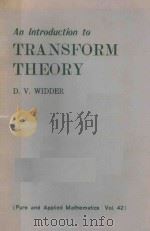 An introduction to transform theory   1971  PDF电子版封面    D.V.Widder 