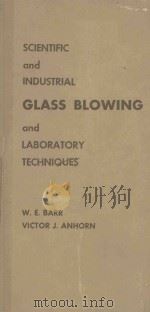 SCIENTIFIC AND INDUSTRIAL GLASS BLOWING AND LABORATORY TECHNIQUES     PDF电子版封面    