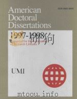 AMERICAN DOCTORAL DISSERTATIONS  1997-1998（1999 PDF版）
