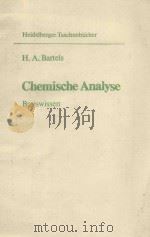 CHEMISCHE ANALYSE ANALYSE   1977  PDF电子版封面  0521205832  H.A.BARTELS 