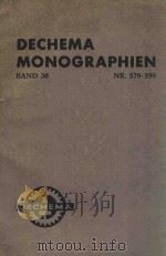DECHEMA MONOGRAPHIEN BAND 38 NR.579-599   1960  PDF电子版封面     