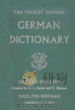 THE POCKET OXFORD GERMAN DICTIONARY GERMAN-ENGLISH（1962 PDF版）