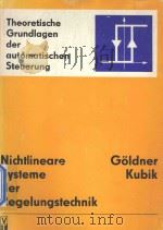 NICHTLINEARE SYSTEME DER REGELUNGSTECHNIK   1978  PDF电子版封面     