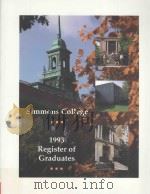 SIMMONS COLLEGE 1993 REGISTER OF GRADUATES   1993  PDF电子版封面     