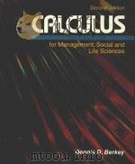 CALCULUS FOR MANAGEMENT SOCIAL AND LIFE SCIENCES SECOND EDITION（1990 PDF版）