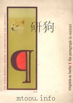 THE PARAGRAPH IN CONTEXT   1969  PDF电子版封面  7992274   