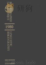 LINGUISTIC BIBLIOGRAPHY FOR THE YEAR 1980 AND SUPPLEMENT FOR PREVIOUS YEARS（1983 PDF版）