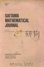 SAITAMA MATHEMATICAL JOURNAL VOLUME 1   1983  PDF电子版封面     