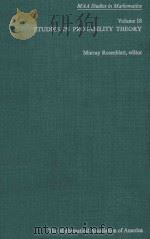 STUDIES IN MATHEMATICS VOLUME 18：STUDIES IN PROBABILITY THEORY（1978 PDF版）