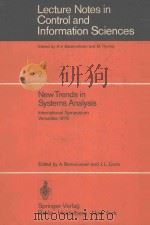 LECTURE NOTES IN CONTROL AND INFORMATION SCIENCES 2:NEW TRENDS IN SYSTEMS ANALYSIS（1977 PDF版）
