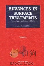 ADVANCES IN SURFACE TREATMENTS VOLUME 1（1984 PDF版）