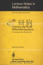 LECTURE NOTES IN MATHEMATICS 827   1980  PDF电子版封面  0387102523  ORDINARY AND PARTIAL DIFFERENT 