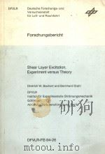 FORSCHUNGSBERICHT SHEAR LAYER EXCITATION EXPERIMENT VERSUS THEORY（1984 PDF版）