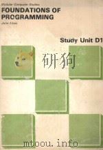 FOUNDATIONS OF PROGRAMMING STUDY UNIT DI（1978 PDF版）