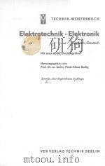 ELEKTROTECHNIK·ELEKTRONIK ENGLISH-DEUTSCH   1975  PDF电子版封面     