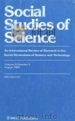 SOCIAL STUDIES OF SCIENCE:AN INTERNATIONAL REVIEW OF RESEARCH IN THE SOCIAL DIMENSIONS OF SCIENCE AN（1993 PDF版）