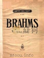 Brahms Walzer Opus 39 Piano solo（ PDF版）