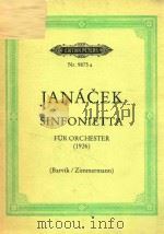 SINFONIETTA   1926  PDF电子版封面    LEOS JANCEK 