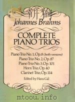 Johannes Brahms Complete Piano Trios（ PDF版）