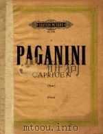 24 CAPRICEN FUR VIOLINE SOLO OPUS 1=帕格尼尼练习曲     PDF电子版封面    PAGANINI 