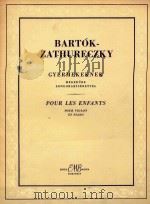 BARTOK-ZATHURECZKY=钢琴乐谱集   1957  PDF电子版封面     