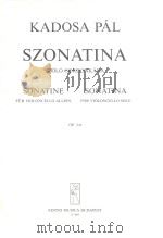 KADOSA PAL SZONATINA     PDF电子版封面    SONATINE 