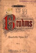 QUARTETTE OPUS112     PDF电子版封面    BRAHMS 