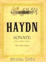 SONATE in G dur     PDF电子版封面    HAYDN 
