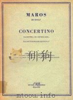 小协奏曲(附分谱)     PDF电子版封面    MAROS Rudolf 