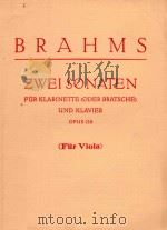 勃拉姆斯二首单簧管奏鸣曲（9-4/12-V）(德文)   1985  PDF电子版封面    勃拉姆斯 