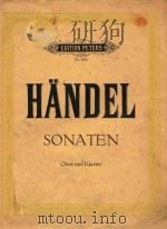 韩德尔奏鸣曲(附分谱)(外文)     PDF电子版封面    G.F.Handel 