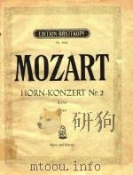 降E大调第二圆号和钢琴协奏曲(附分谱)     PDF电子版封面    莫扎特 