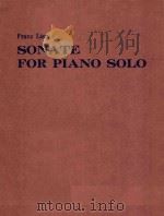 Sonate fur Klavier=李斯特钢琴奏鸣曲   1983  PDF电子版封面    Franz Liszt 