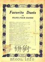 Favorite Duet for piano four hands     PDF电子版封面    F.Mendelssohn 