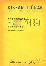 Concerto per Flauto e Orchestra=长笛协奏曲（袖珍总谱）皮特洛维奇   1956  PDF电子版封面     