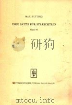 DREI SATZE FUR STREICHTRIO=布廷：3个乐章的弦乐三重奏（ PDF版）