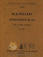 Symphonie Nr.34 C dur-C major-Ut majeur K.V.338     PDF电子版封面    W.A.Mozat 