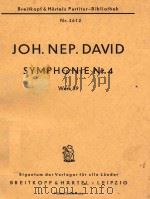 Symphonie Nr. 4  Werk 39.（ PDF版）