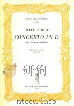 迪特斯多克:D大调小提琴协奏曲(小提琴和钢琴)(外文)     PDF电子版封面     