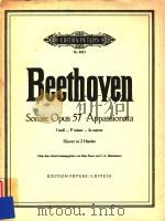 Sonate Opus 57 Appassionata f moll-F minor-fa mineur Klavier zu 2 Handen=贝多芬：热情奏鸣曲   1927  PDF电子版封面    Beethoven 
