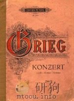 Konzert a moll-A minor-la mineur     PDF电子版封面    Edvard Grieg 