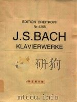 J.S.BACH KLAVIER WERKE BUSONI-AUSGABE V     PDF电子版封面    BREITKOPE 