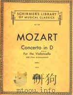莫扎特D大调协奏曲(大提琴)（ PDF版）