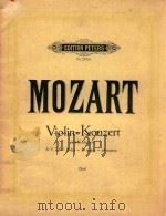 VIOLIN-KONZERT K.V.207=贝多芬：小提琴协奏曲     PDF电子版封面    MOZART 