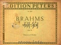 Walzer Opus Klavier zu Handen     PDF电子版封面    Brahm 