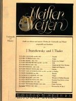 Meister Weisen Violoncello und Klavier E.P.4223 Tschaikowsky Chant d'automne     PDF电子版封面    J.Stutschewsky 