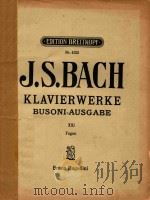 赋格(钢琴)(外文)     PDF电子版封面    J.S.Bach 