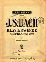幻想曲与赋格(钢琴)(外文)     PDF电子版封面    J.S.Bach 