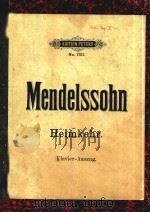 HEIMKEHR.     PDF电子版封面    MENDELSSOHN 